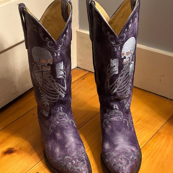 Old Gringo Purple Selfie Embroidered Cowboy Boots - Picture 4 of 6